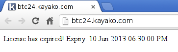 Bitcoin24 kayako license expired